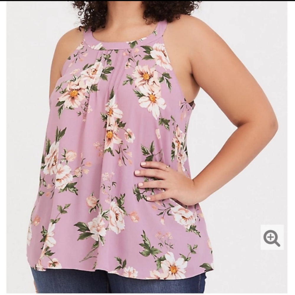 Torrid Lavender Georgette Goddess Tank